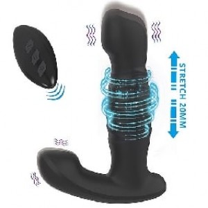 Prostate Massager with Thrusting, Vibrating, 14 Function, w/Remote Control